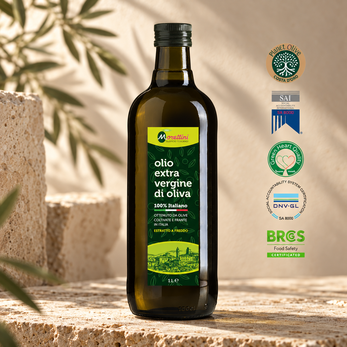 100% italienisches natives Olivenöl extra - 1000ml
