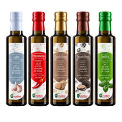Italiaanse Olijfolie Proefpakket – 5 Smaken | 1,25L