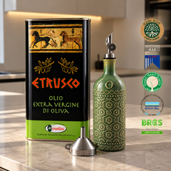 Etrusco Olio Set | 3L Extra Vierge Olijfolie + Keramische Schenkfles