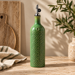 Keramische Luxe Olijfolie Schenkfles – Groen