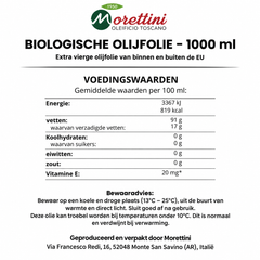 Biologische Extra Vierge Olijfolie - 1000 ml