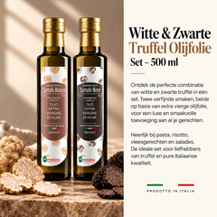 Witte en Zwarte Truffel Olijfolie Set – 500 ml