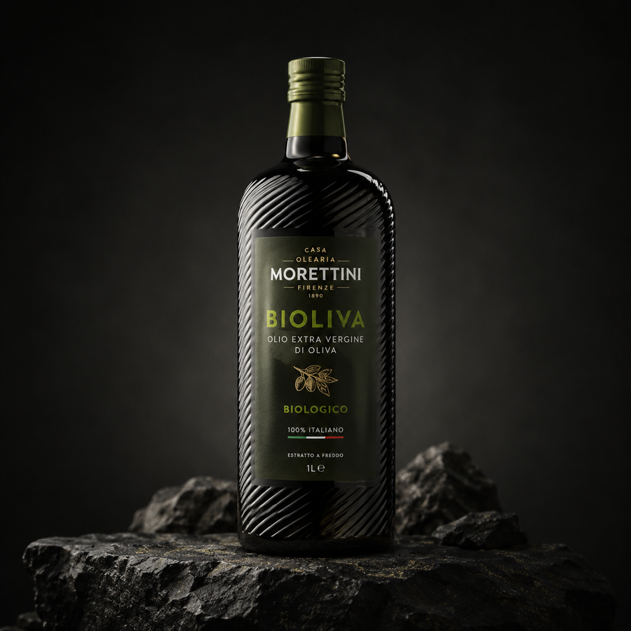Biologische Italiaanse extra vierge olijfolie in fles