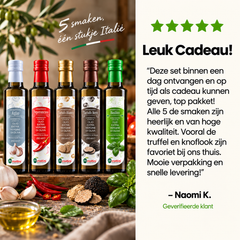 Italiaanse Olijfolie Proefpakket – 5 Smaken | 1,25L