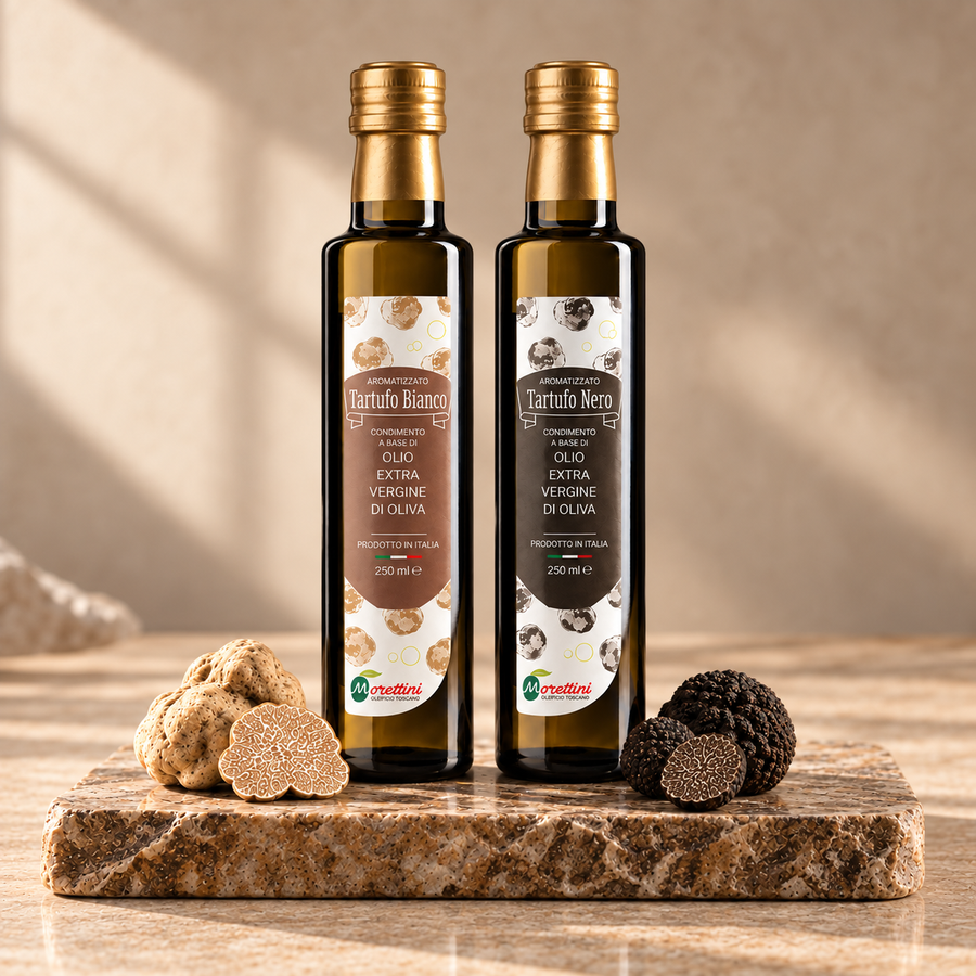 Witte en Zwarte Truffel Olijfolie Set – 500 ml